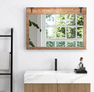 COSTWAY Specchio Decorativo da Parete, 100 x 70 cm