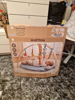 Gimnasio bebé Nattou 80cm + arcos madera