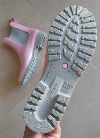 Botas de agua rosas