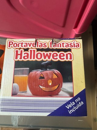 Calabaza Halloween Cerámica Naranja Negra