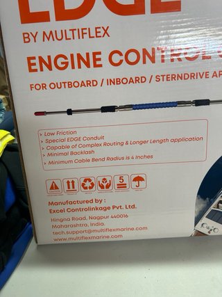 Cable de control de motor marino Multiflex