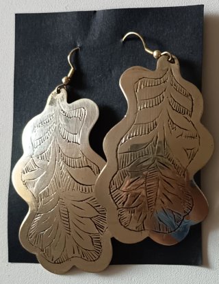 Pendientes plateados 6 cm