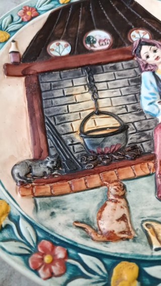 Piatto ceramica artigianale Il Falco