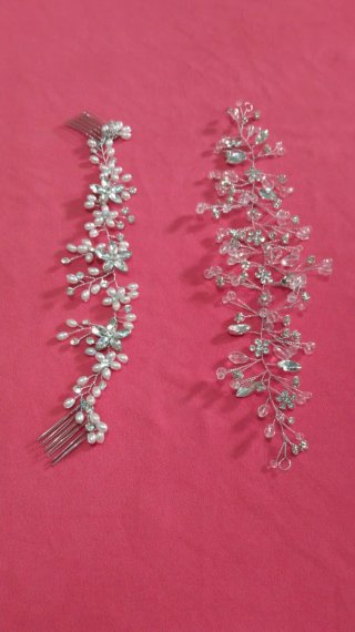 Tiara de novia plateada 10€ Diadema las dos 10€