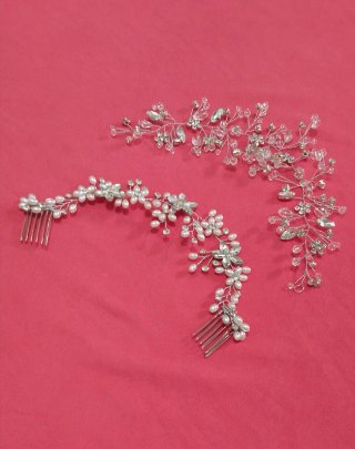 Tiara de novia plateada 10€ Diadema las dos 10€