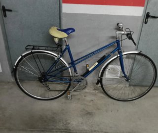 Bicicleta de paseo azul