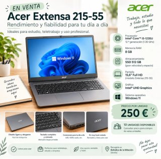 Acer Extensa 215-55 Intel i5 8GB RAM 512GB SSD
