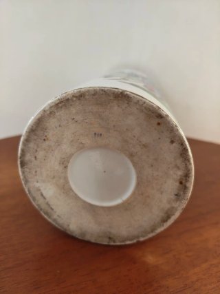 Cinese Antico vaso porta pennelli decorato