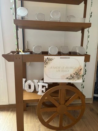 Carrito vintage decorado ideal para eventos