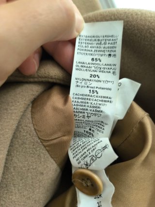 Abrigo invierno paño beige Zara