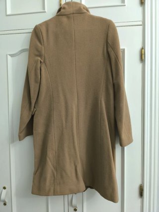 Abrigo invierno paño beige Zara
