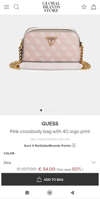 Bolso Guess Beige y Dorado