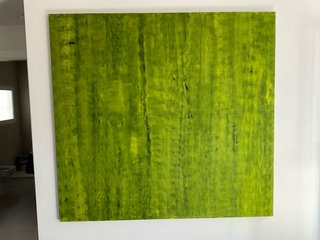 Cuadro abstracto verde tela