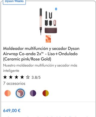 Moldeador Dyson Airwrap 7 accesorios