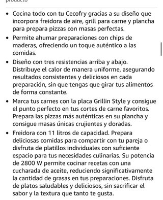 Cecofry Air Fryer 11L 2800W Grill Plancha