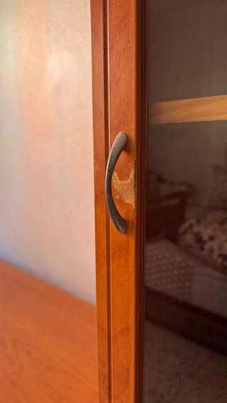 Vitrina de madera y cristal