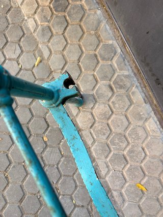 Cabecero hierro forjado turquesa