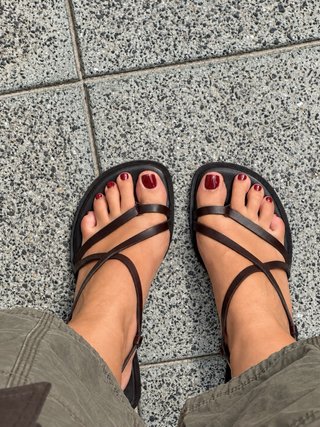 Sandalias Zara Marrón Chocolate