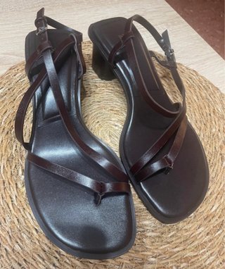 Sandalias Zara Marrón Chocolate