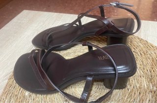 Sandalias Zara Marrón Chocolate