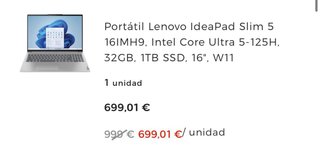 Portátil Lenovo IdeaPad Slim 5 16 W11