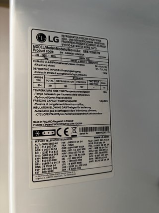 Nevera combi LG 2020 Blanca