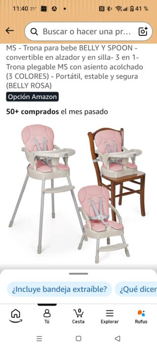 Trona evolutiva rosa MS BELLY