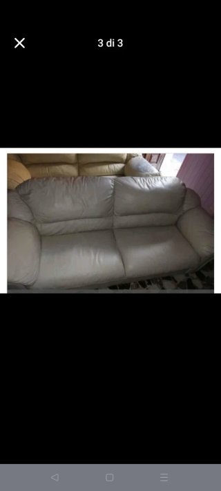 2 Divani in pelle beige in ottimo stato