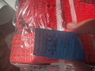 Eslinga/cinta de amarre roja