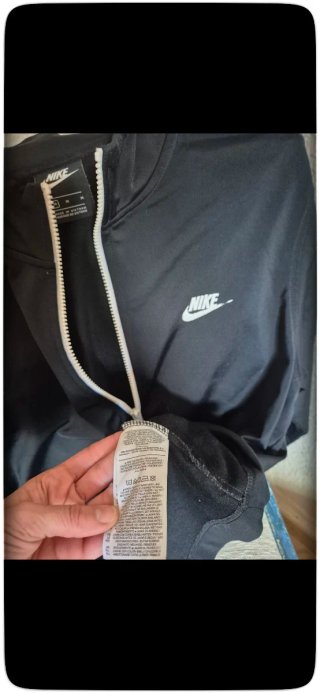 Chaqueta Nike Negra Talla M Logo Bordado Fleece