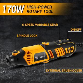 Mini Taladro Rotativo 170W + 126 Accesorios