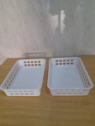 Juego de 2 Cajas Organizadoras Blancas