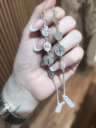 Pulsera 5 protecciones plata de ley