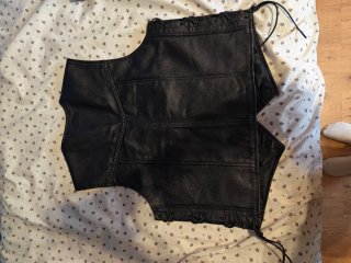 Chaleco de cuero para moto Custom mujer
