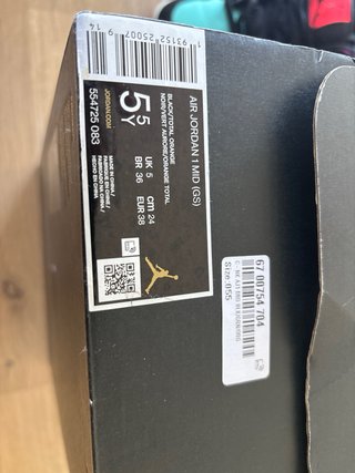 Air Jordan 1 Mid (GS) Negro Naranja Púrpura