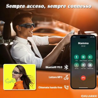 Occhiali Smart da Sole con Bluetooth/Fotocamera.