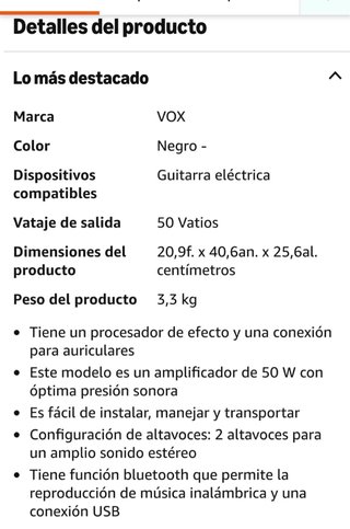 Amplificador VOX Adio Air GT