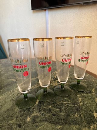 Set de copas de cristal
