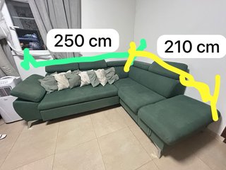 Sofá cama moderno verde