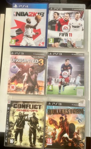 Lote Jogos PS3 e PS4: FIFA, Uncharted, NBA 2K19