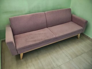 Sofá Cama Tela Madera