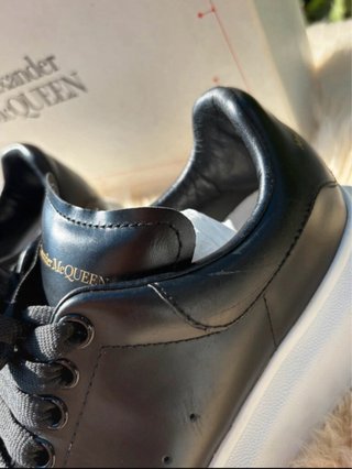 Alexander McQueen Scarpe Pelle Nere Taglia 38