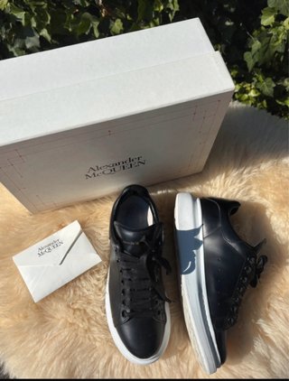 Alexander McQueen Scarpe Pelle Nere Taglia 38