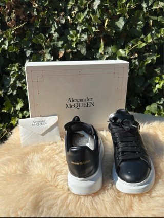 Alexander McQueen Scarpe Pelle Nere Taglia 38