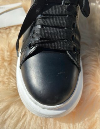 Alexander McQueen Scarpe Pelle Nere Taglia 38