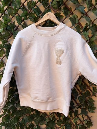 Sudadera AMI Paris Beige Talla S