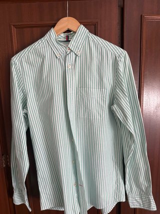 Camisa Sfera Rayas Verdes y Blancas