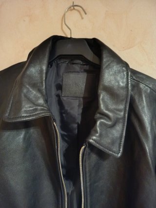 Cazadora Piel Mujer Mango Talla XL Nueva