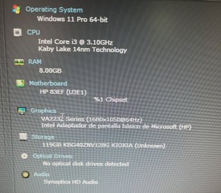 Mini PC HP G4 i3 8ª Gen 8GB RAM 128GB SSD M.2