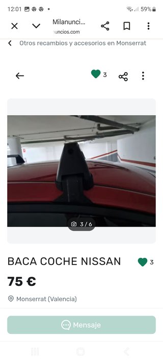 Baca coche Nissan Pulsar